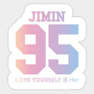 BTS (Bangtan Boys) LOVE YOURSELF 轉 'Her' Jimin 95 Jersey Sticker